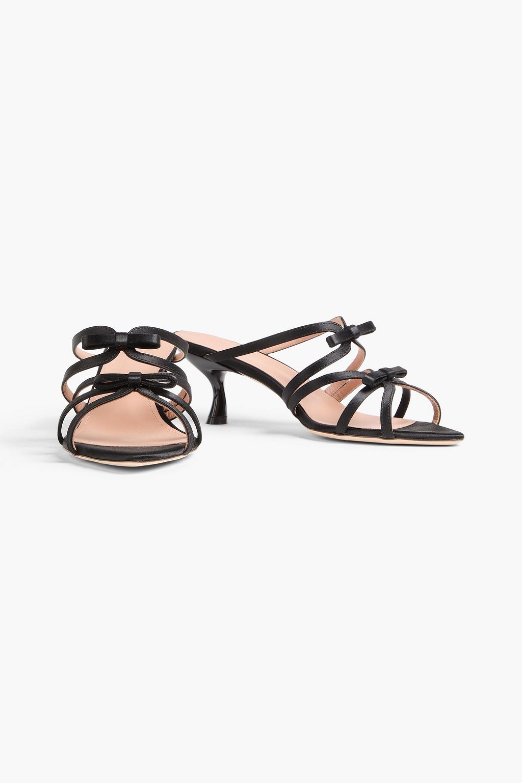 MALONE SOULIERS Bowrama bow-detailed satin sandals