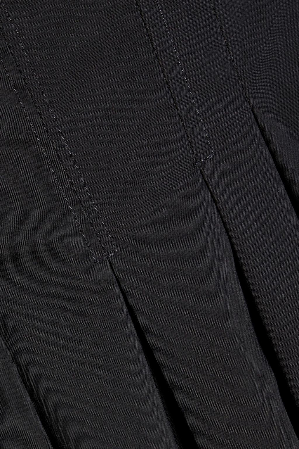 SIMKHAI Pleated cotton-blend poplin midi dress