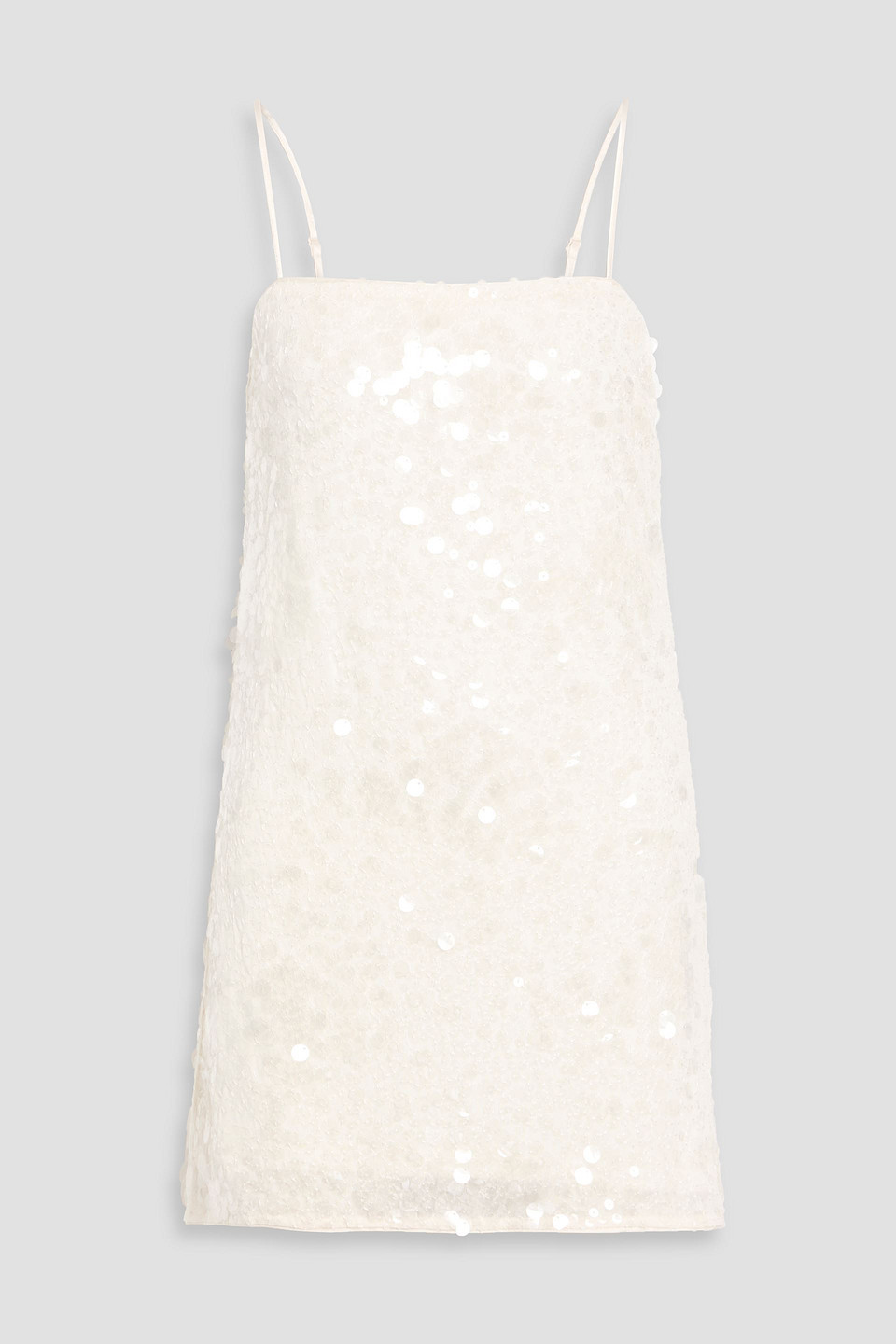 Simkhai Sequined Jersey Mini Dress In White