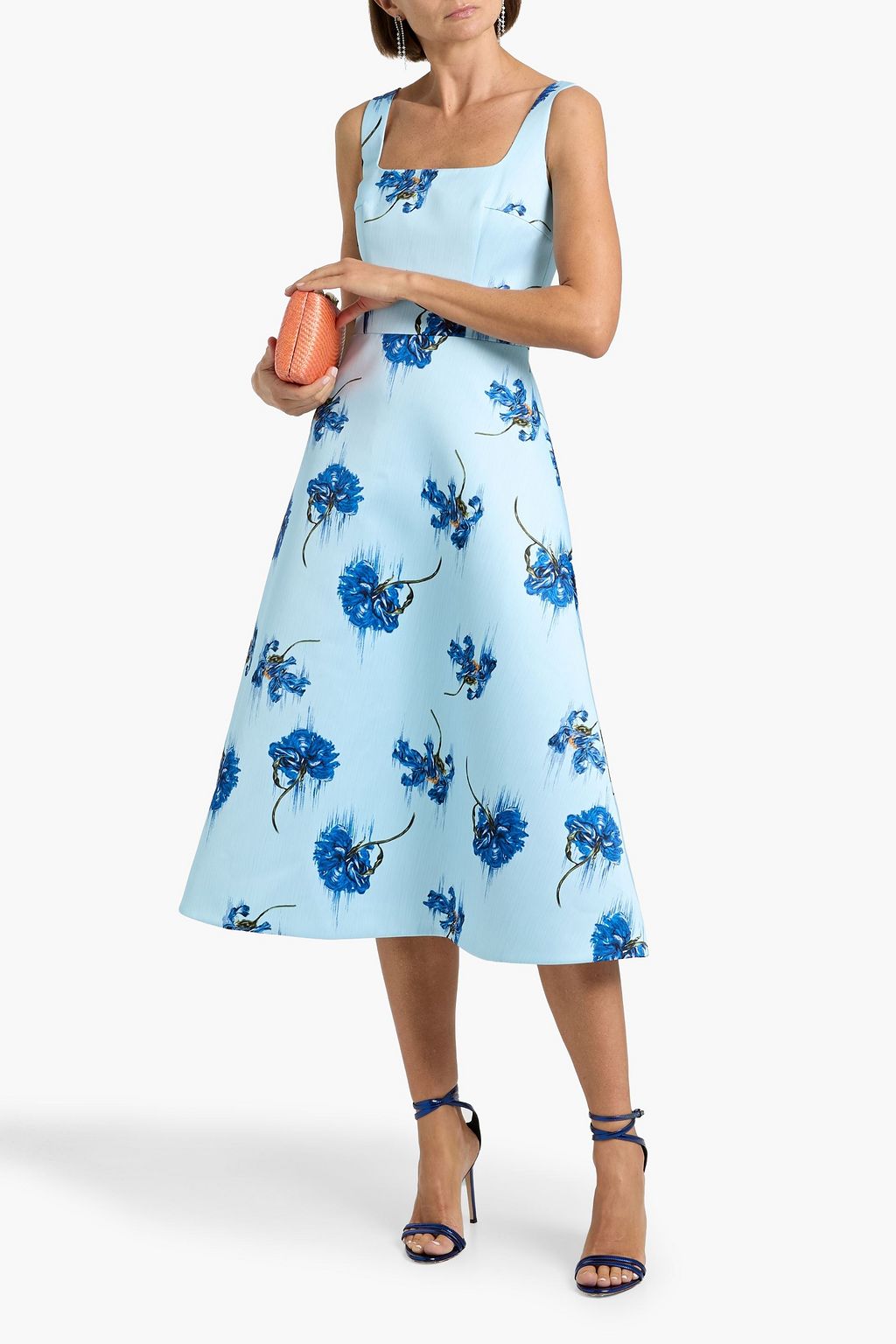 EMILIA WICKSTEAD Shiloh floral-print crepe midi dress | THE OUTNET