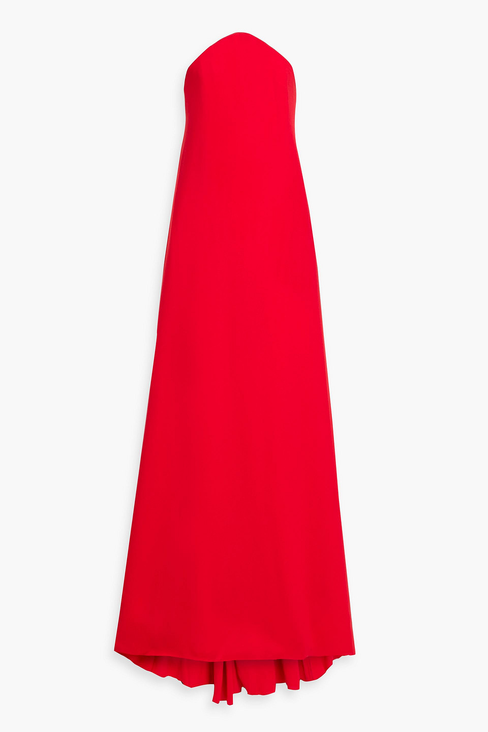 Carolina Herrera Strapless Crepe Gown In Red