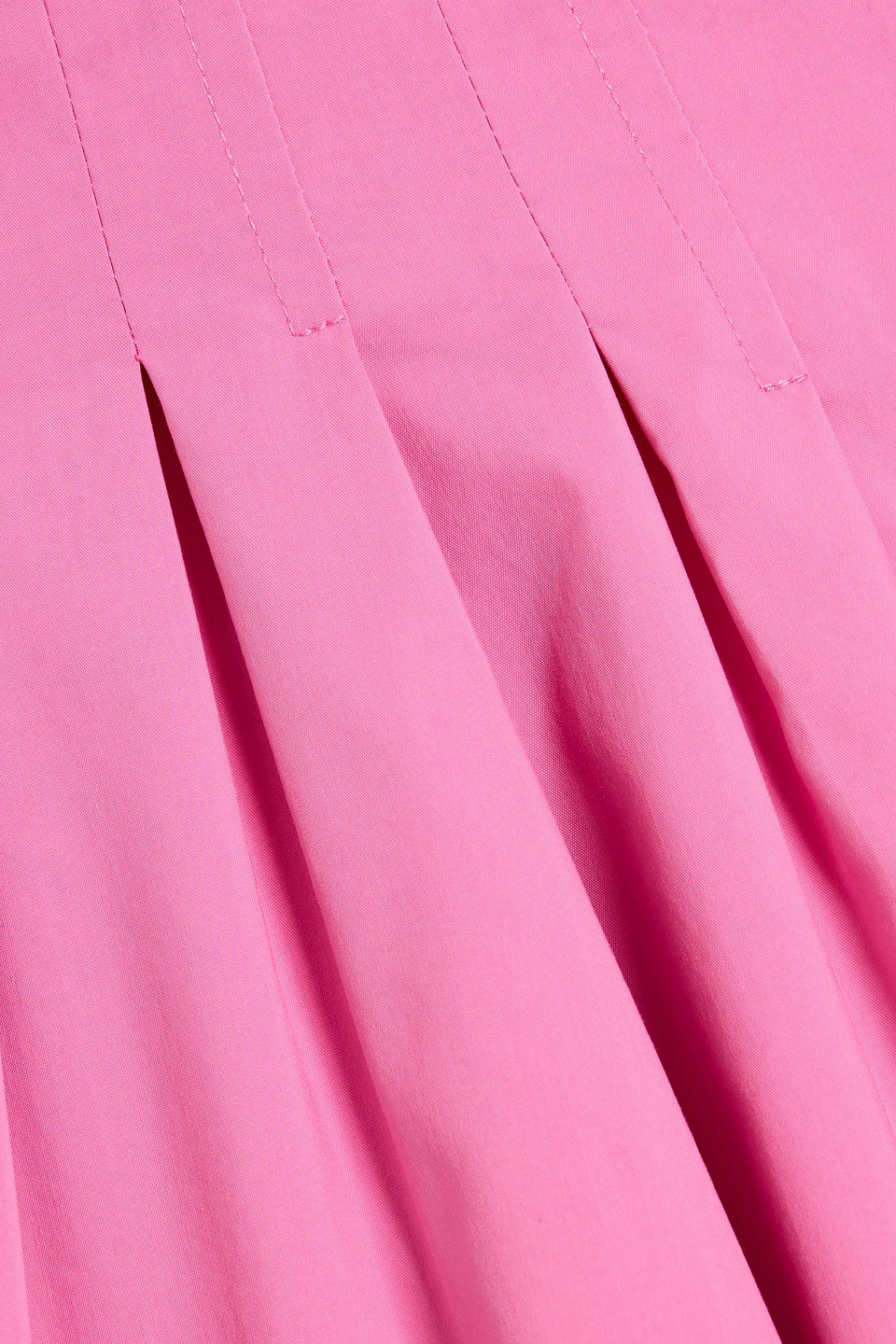 Simkhai Kitt Pleated Cotton-blend Poplin Mini Dress In Pink