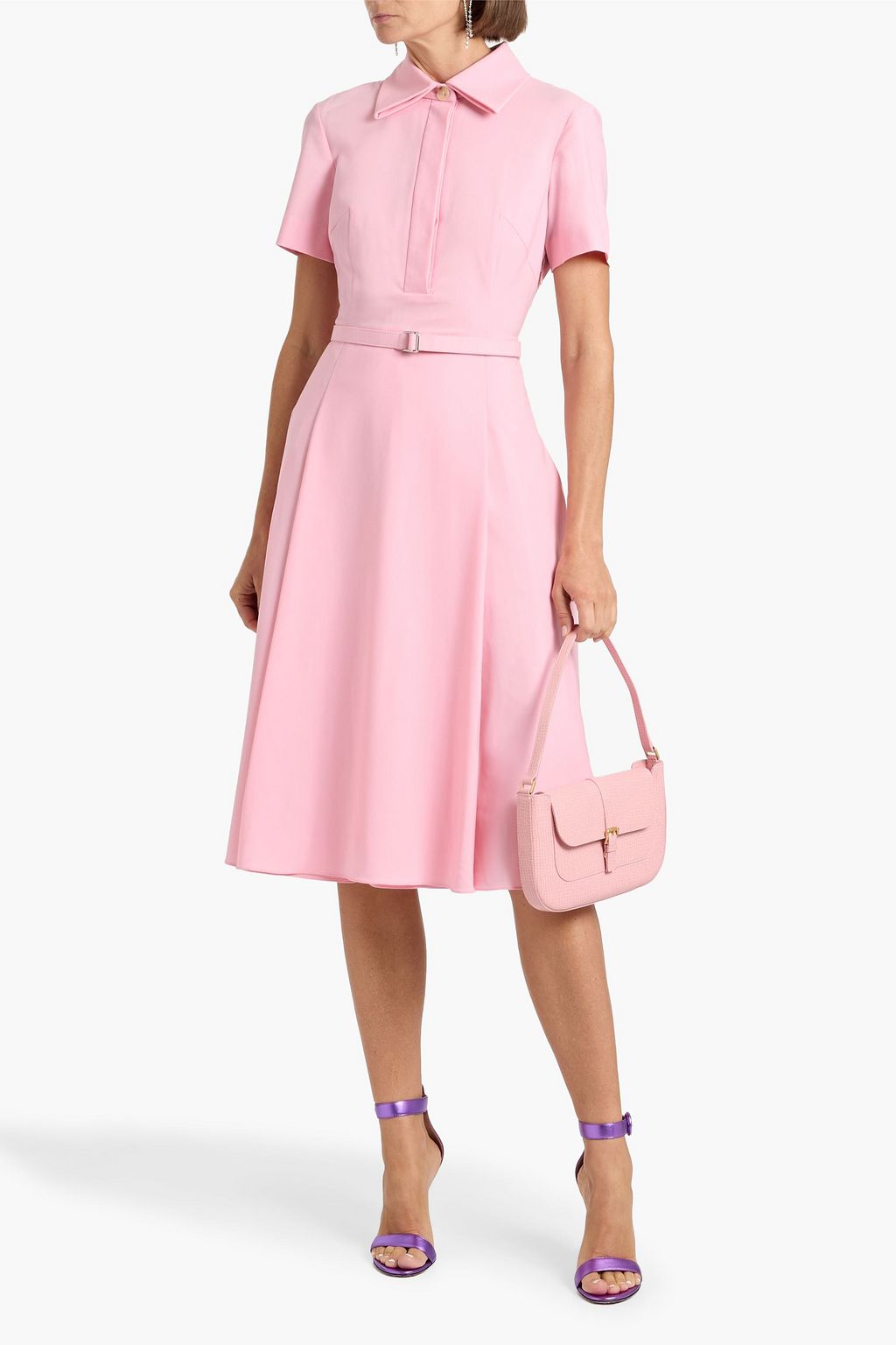 navy blue dress for baby girl Cooperative + Emilia A-Line Button-Down Midi Dress