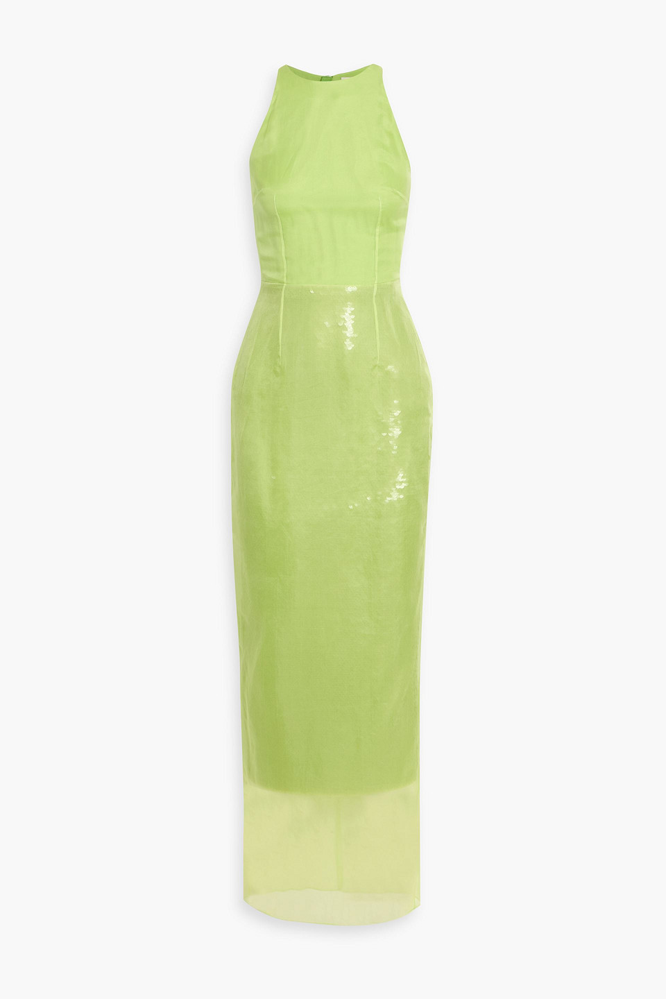Emilia Wickstead Winslet Sequined Organza Maxi Dress In Green