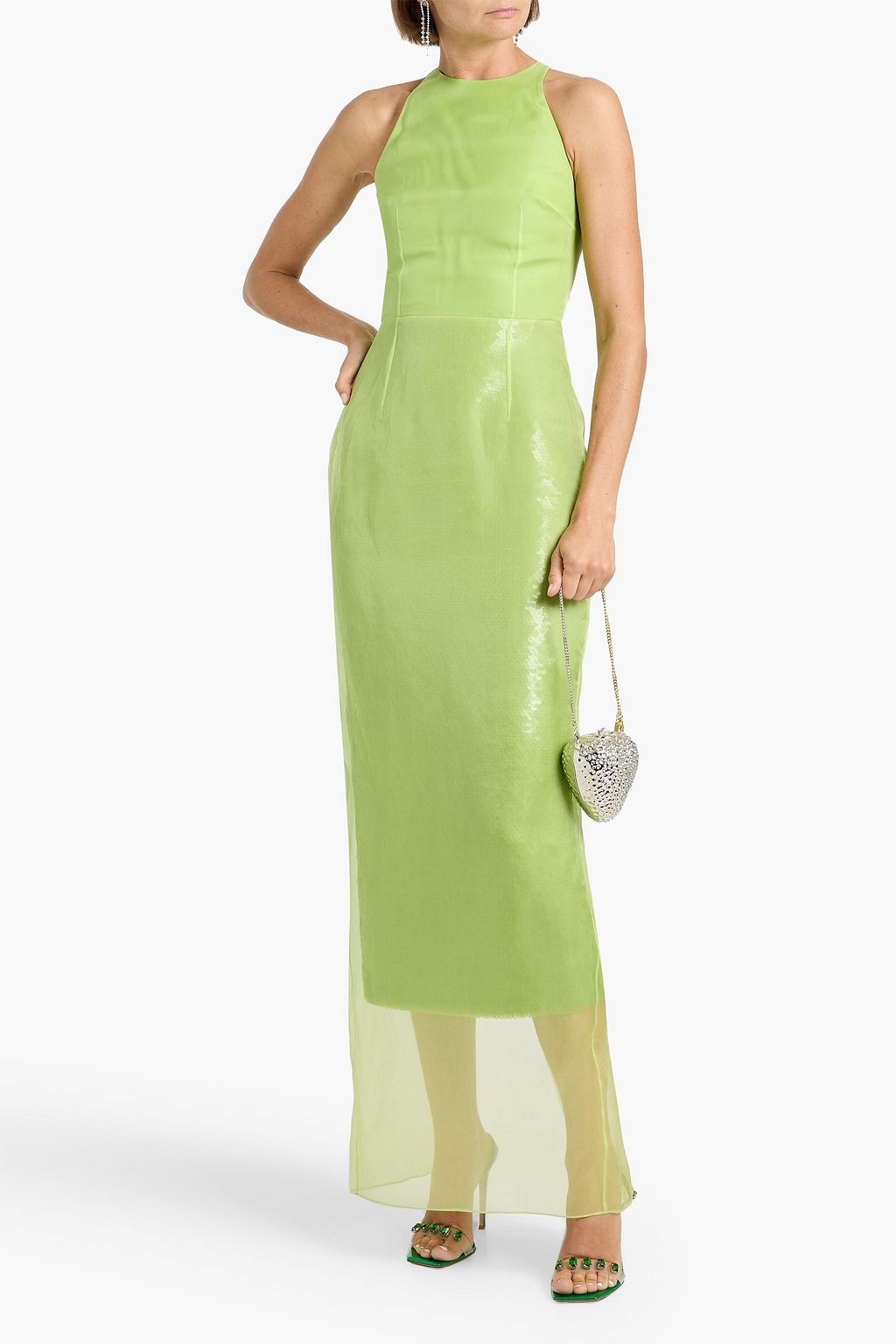 z supply winslet dress green fitted lace wedding dress Z Supply Winslet Maxi Dress in Botanical Green