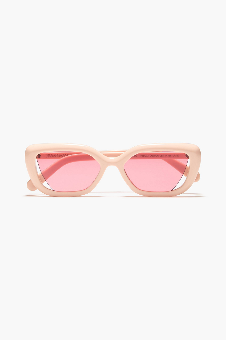 zimmermann - d-frame acetate sunglasses - pink - onesize