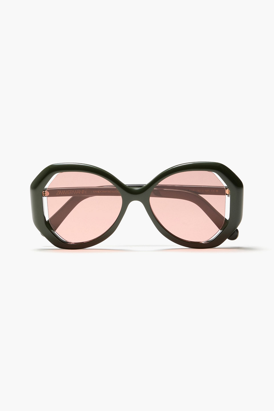 Zimmermann Octagon-frame Acetate Sunglasses In Pink