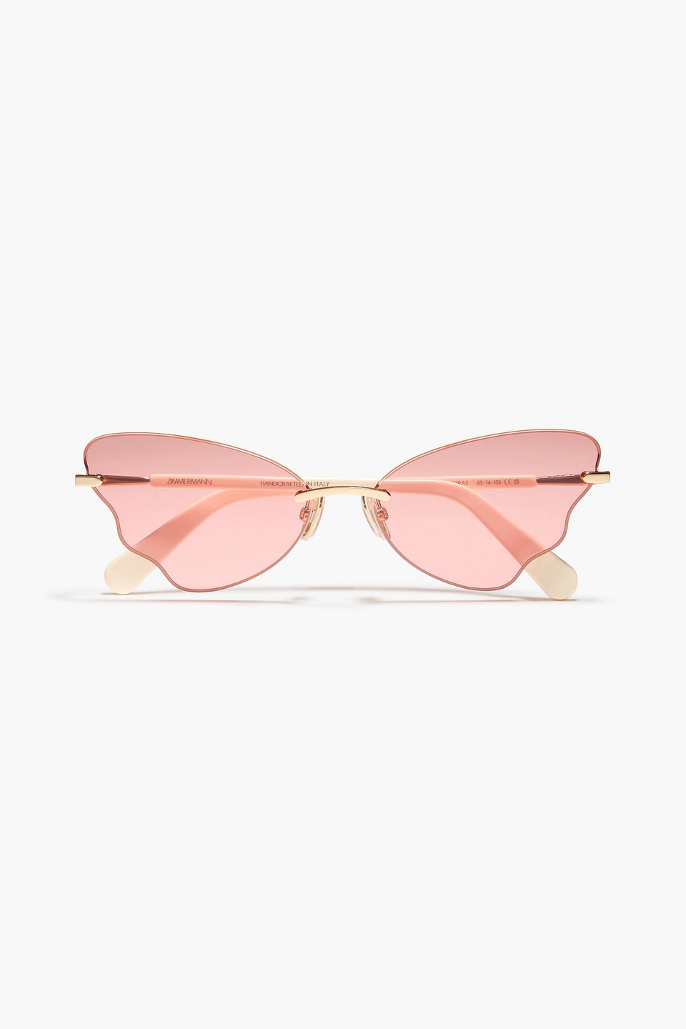 zimmermann - butterfly-frame metal sunglasses - pink - onesize