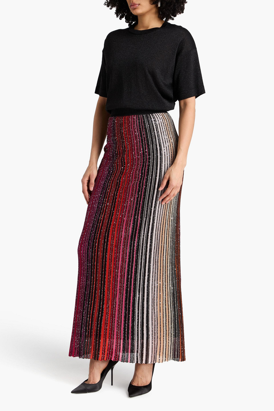  Missoni - Oberteil Aus Metallic-strick - Schwarz - It 40 