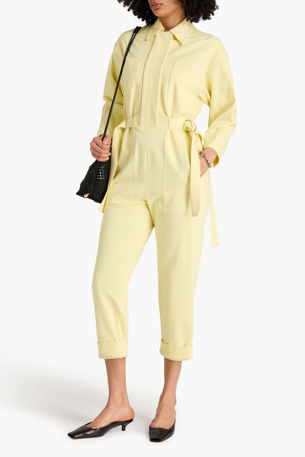 3.1 PHILLIP LIM Cropped stretch-twill jumpsuit | THE OUTNET