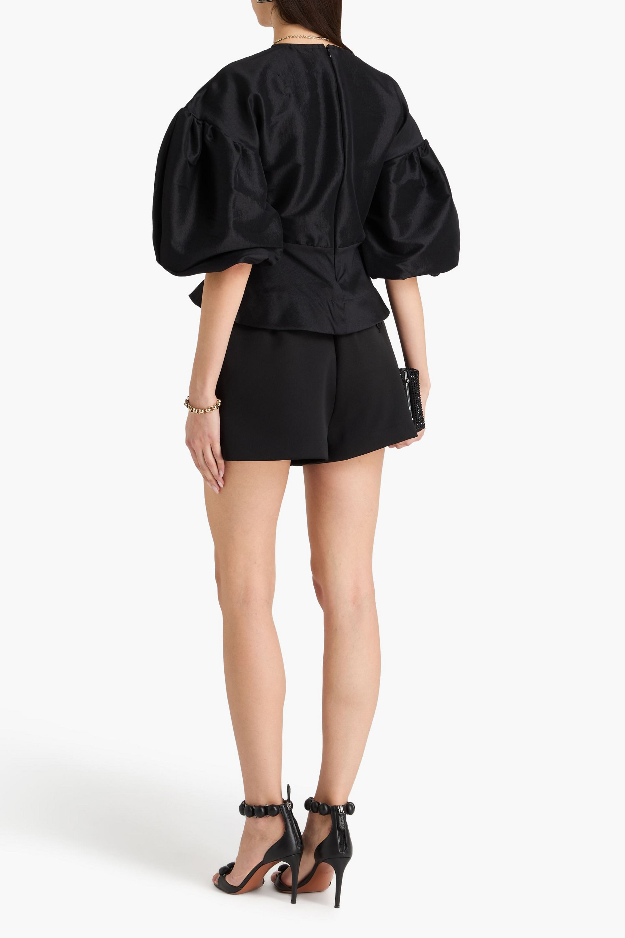 Kika Vargas Myrna taffeta top thumbnail