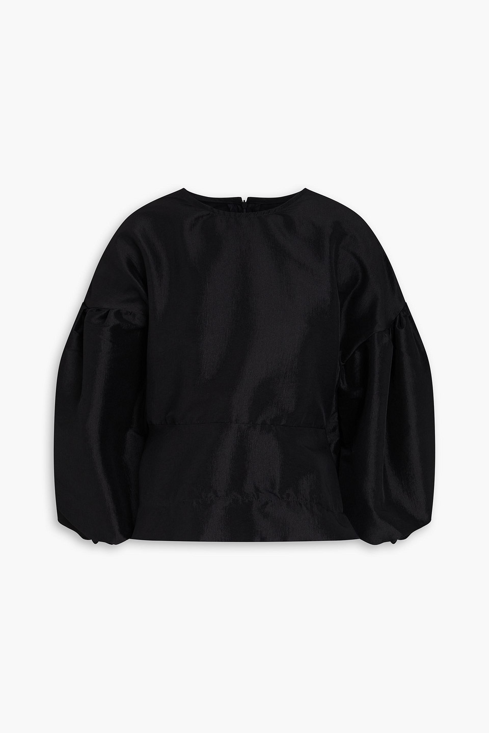 Kika Vargas Myrna Taffeta Top In Black