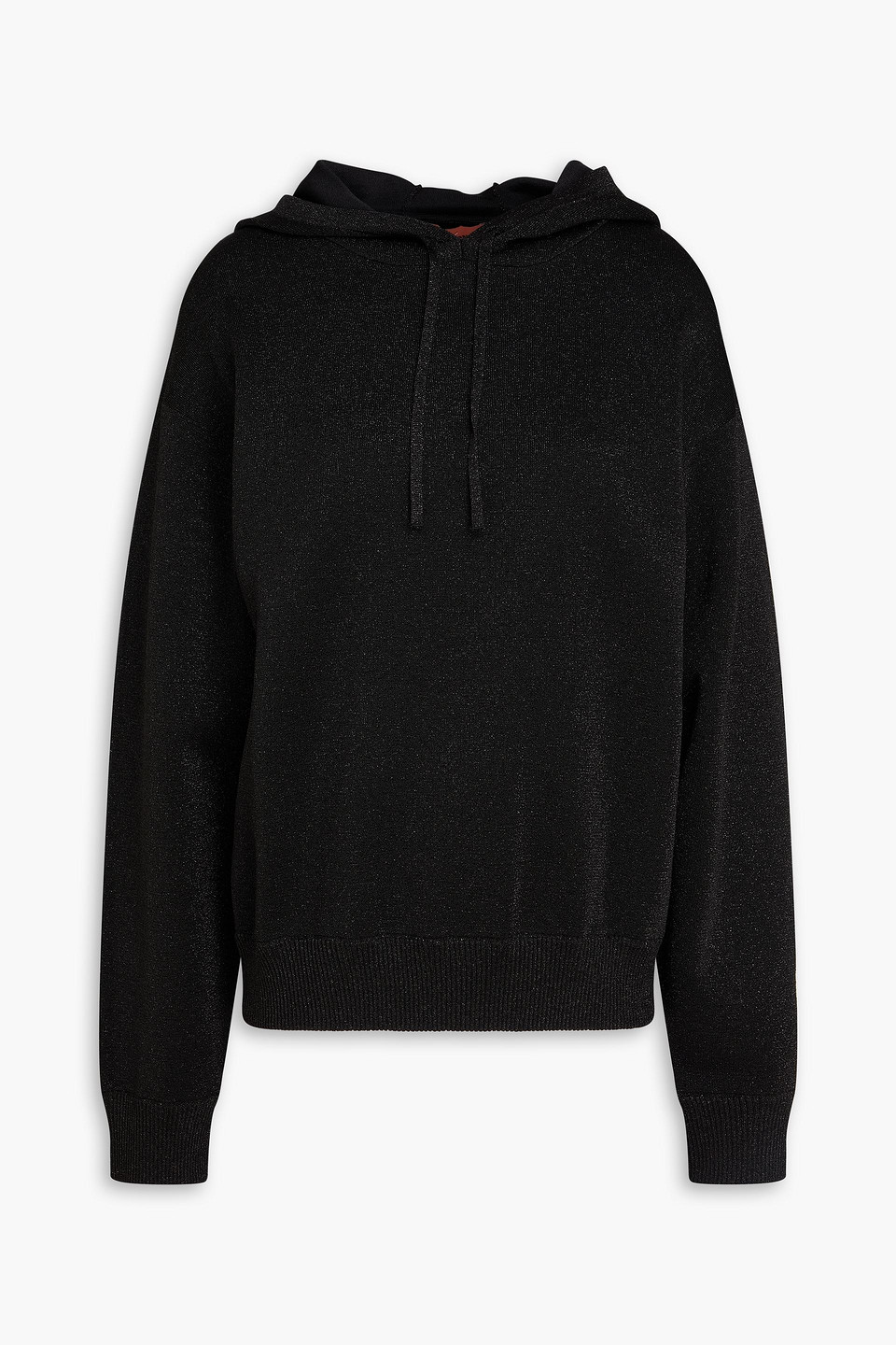 Missoni Metallic Knitted Hoodie In Black