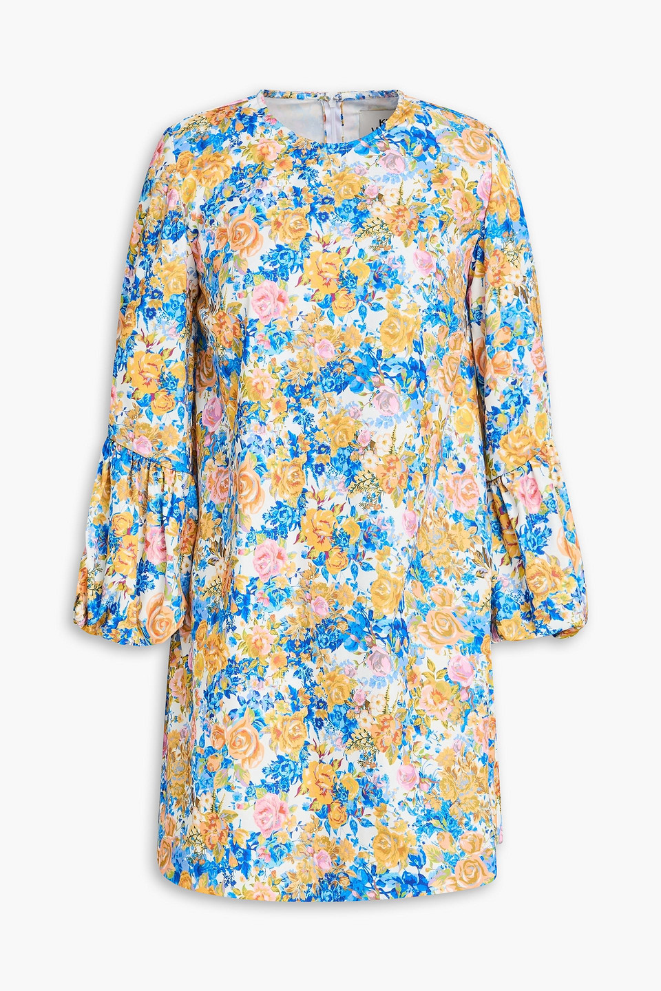 Kika Vargas Florence Floral-print Twill Mini Dress In Multi