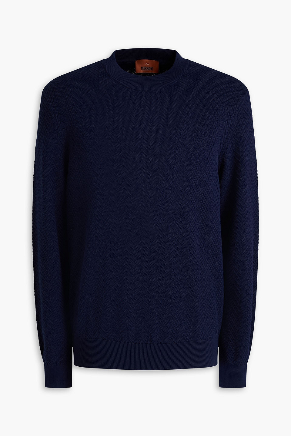 missoni - crochet-knit cotton sweater - blue - it 46