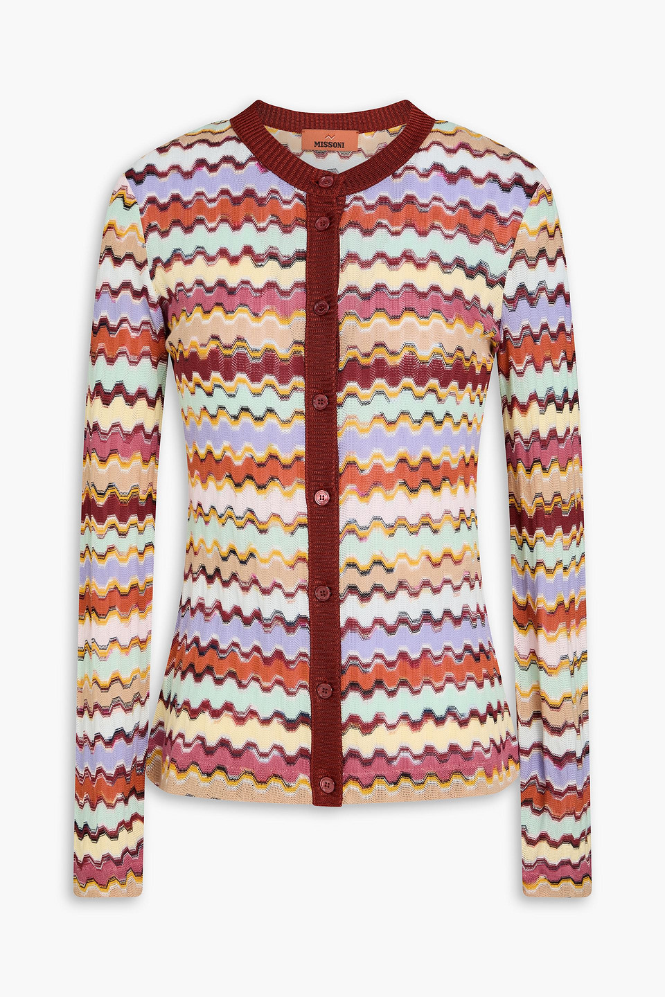 Missoni Crochet-knit Cotton-blend Cardigan In Multi