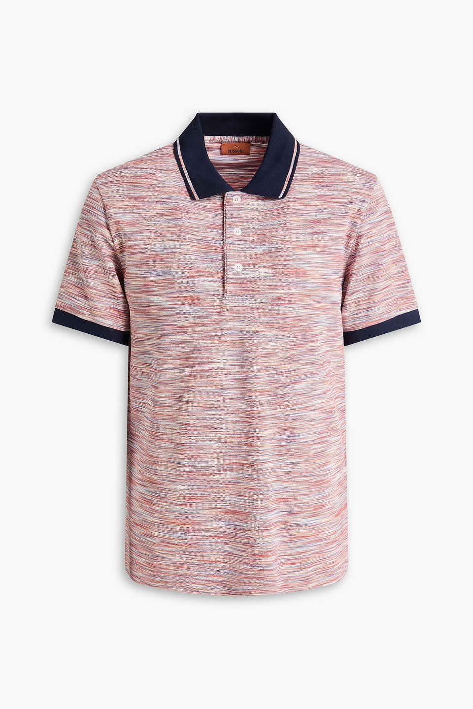 Missoni Space-dyed Cotton Polo Shirt In Multi