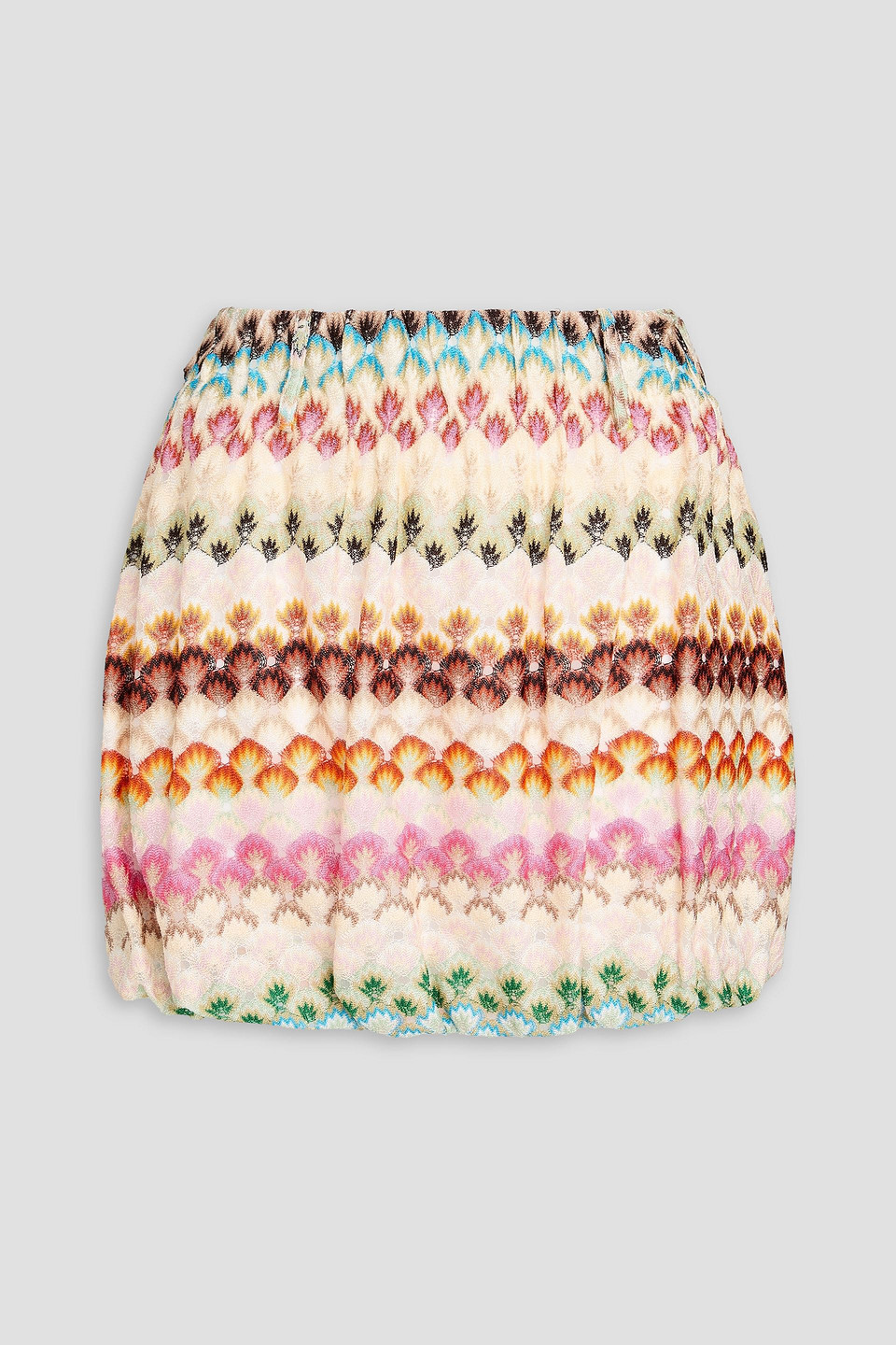 missoni - striped crochet-knit mini skirt - white - it 42