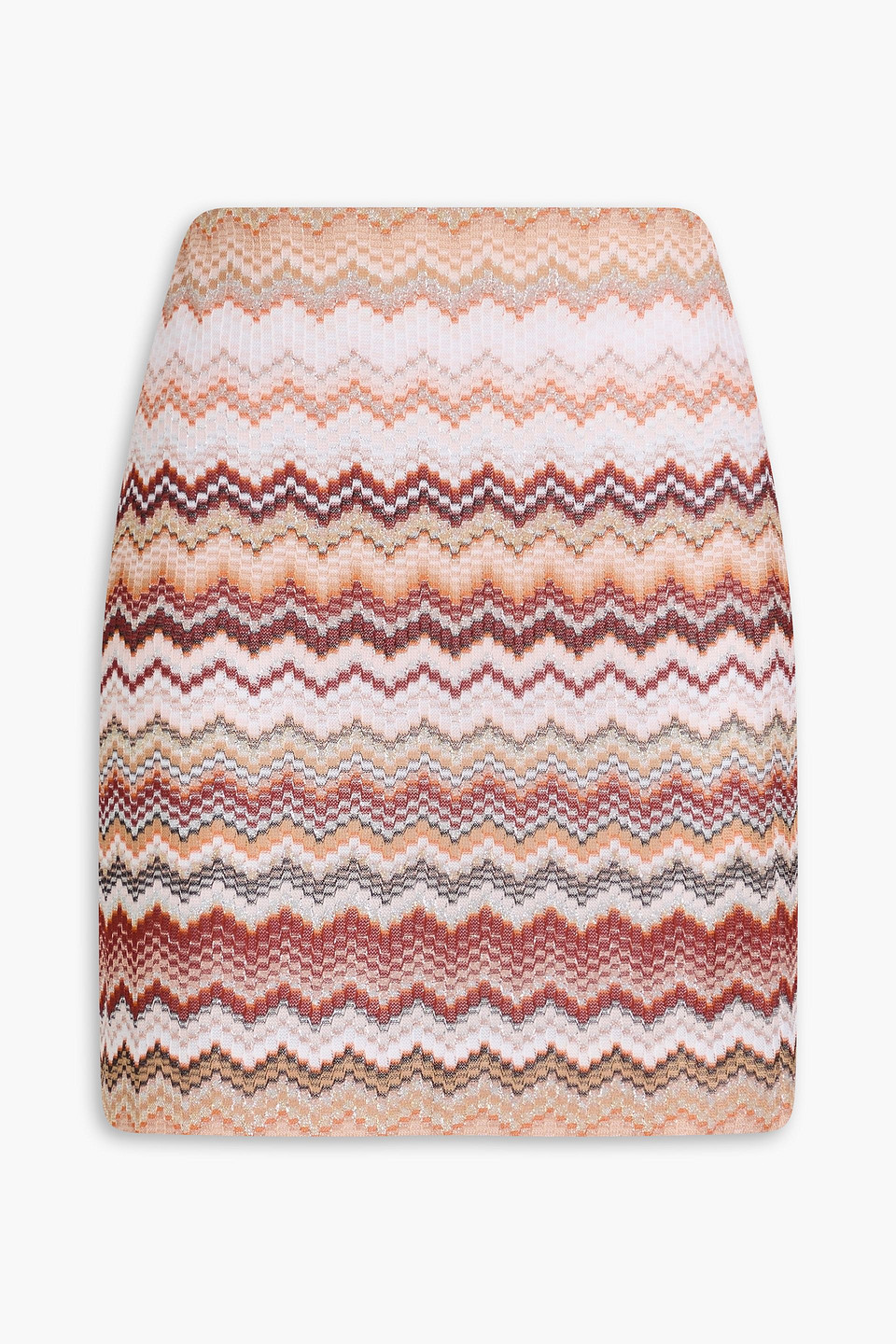 Missoni Metallic Crochet-knit Mini Skirt In Multi