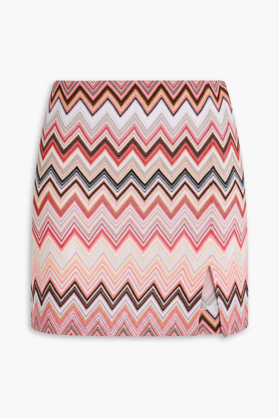 Missoni Crochet-knit Cotton-blend Mini Skirt In Multi