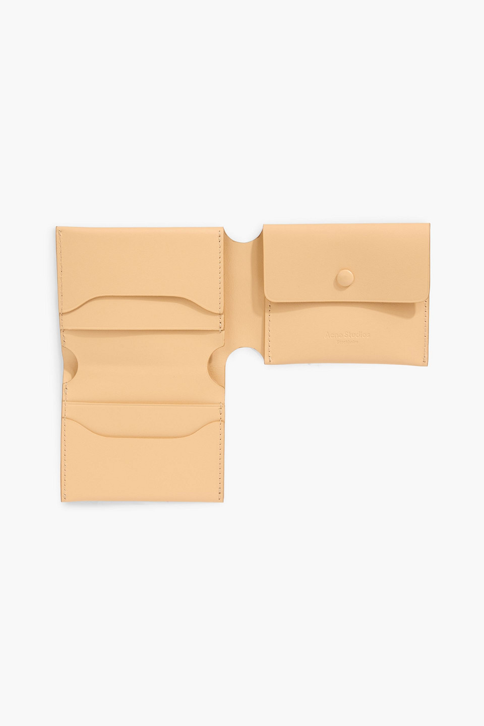 Acne Studios Leather Wallet In Sand