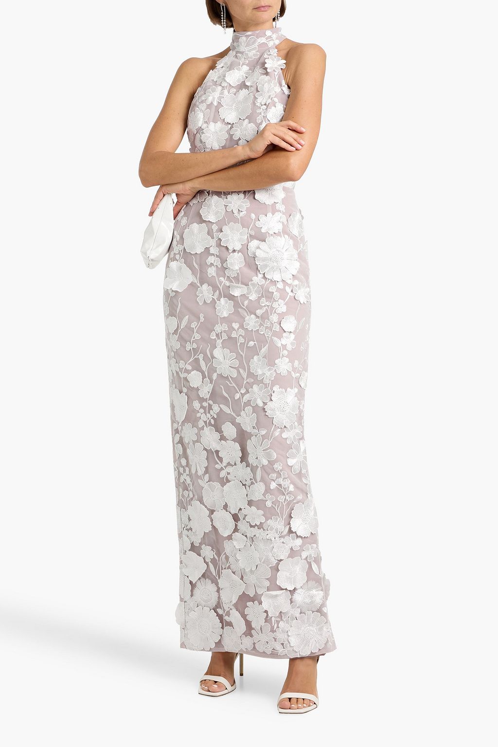 BRONX AND BANCO Jasmine floral-appliqud embroidered tulle maxi dress | THE  OUTNET