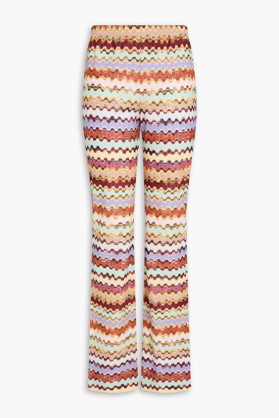 Missoni Crochet-knit Cotton-blend Flared Pants In Multi