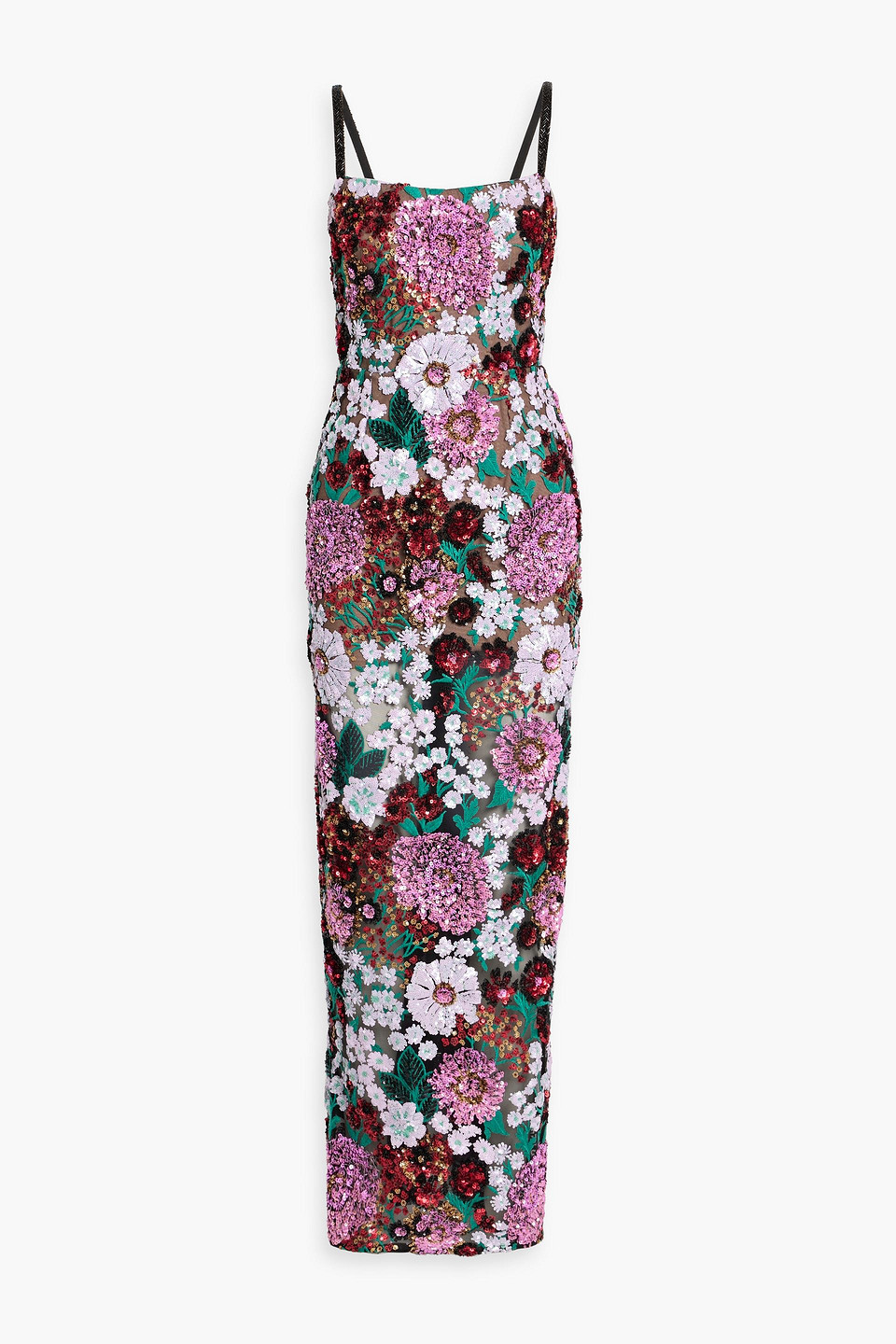 bronx and banco - dahlia sequin-embellished tulle gown - purple - uk/au 12