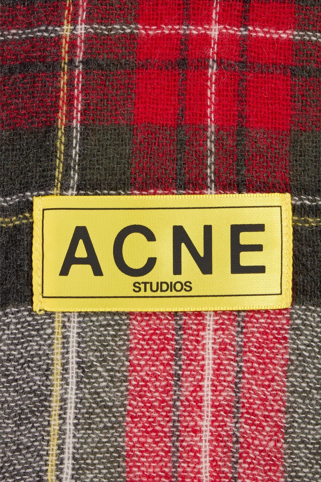 ACNE STUDIOS Checked wool and cashmere-blend scarf | THE OUTNET