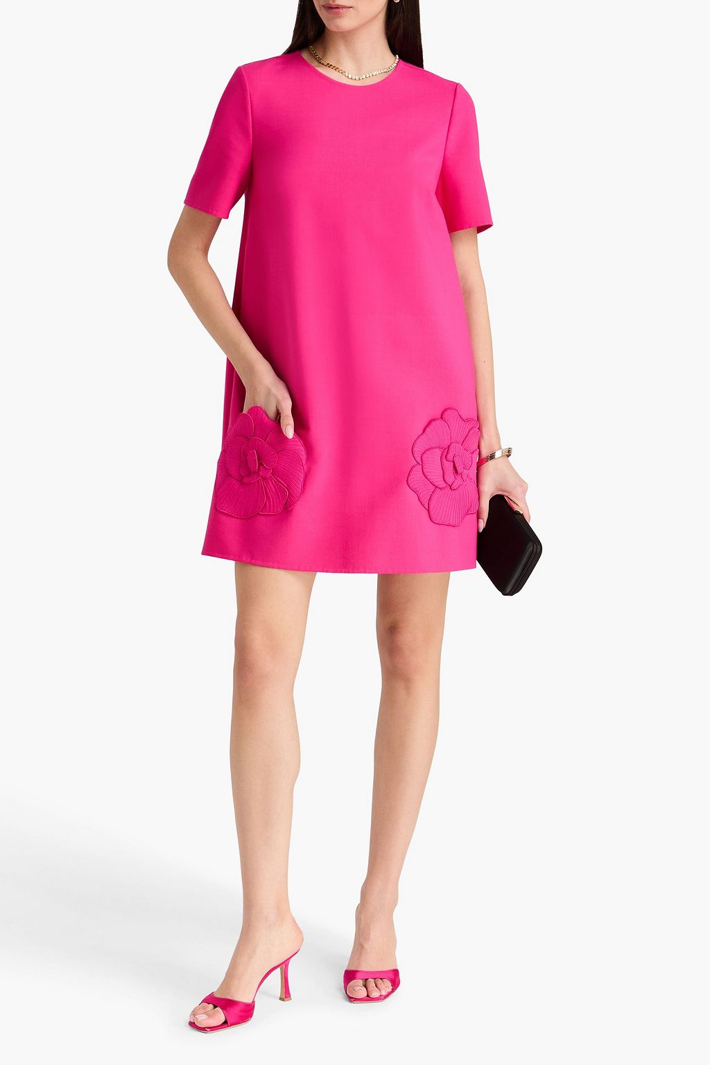 parisian nights mini dress pink Parisian Nights Satin Bow Mini Dress Pink M