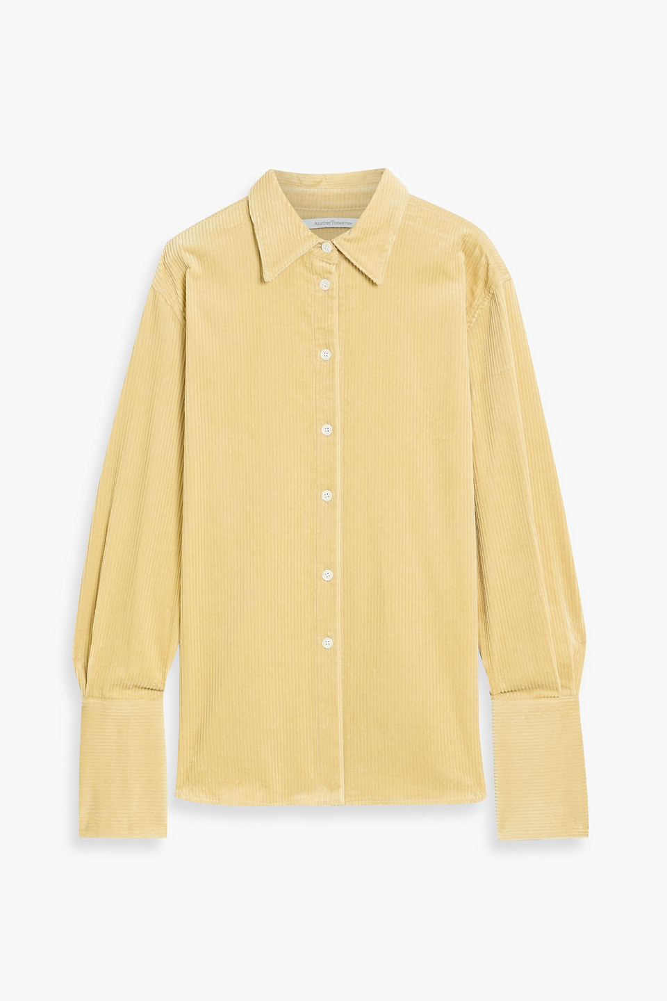 Another Tomorrow Cotton-corduroy Shirt In Yellow