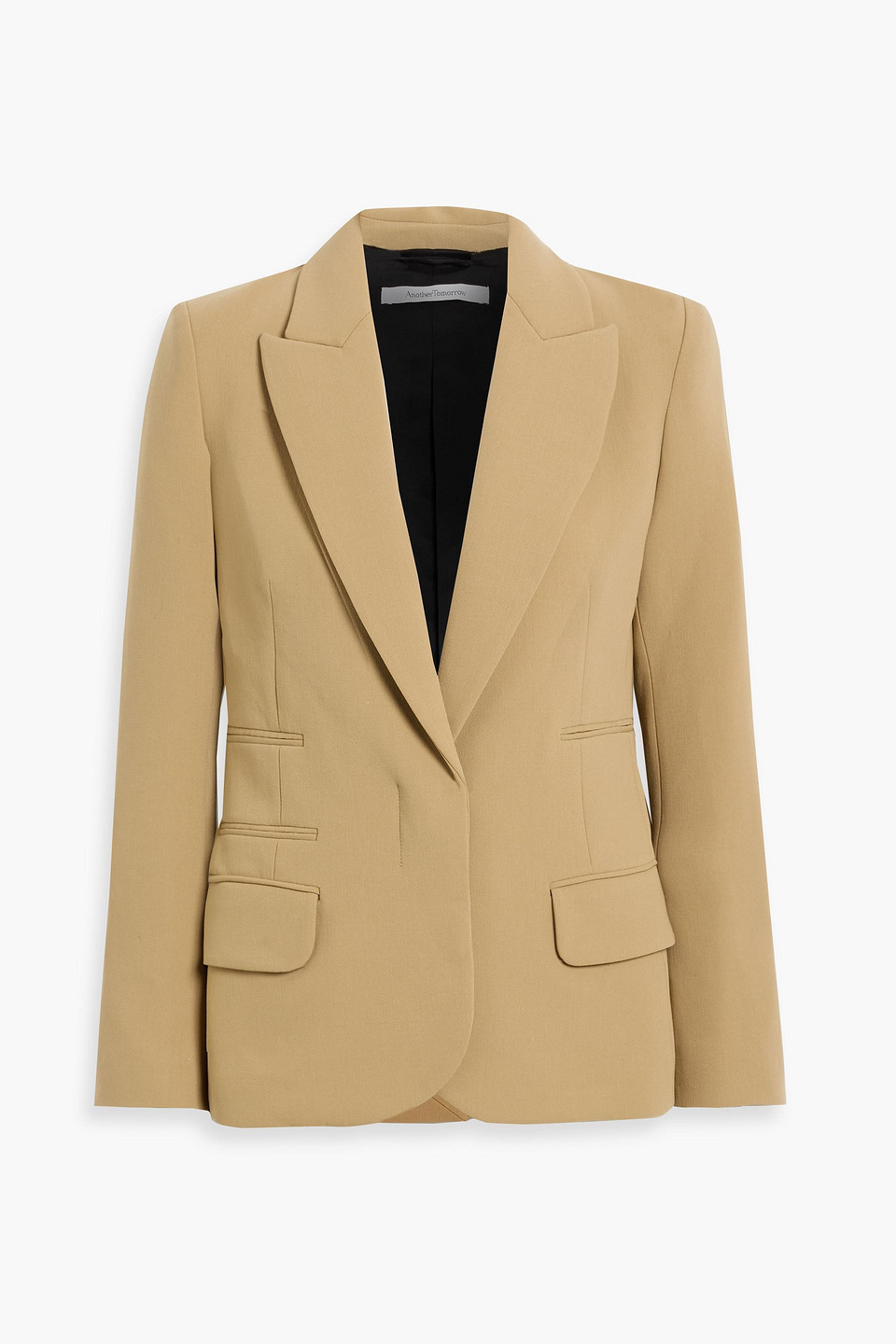 another tomorrow - wool-blend crepe blazer - brown - it 38