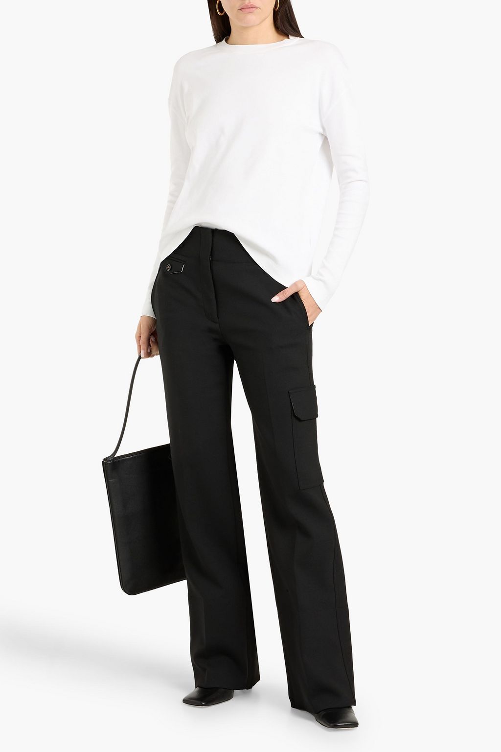 ANOTHER TOMORROW Cotton-jersey top