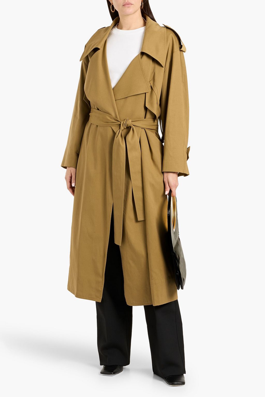 ANOTHER TOMORROW Belted Lyocell and cotton-blend trench coat | THE