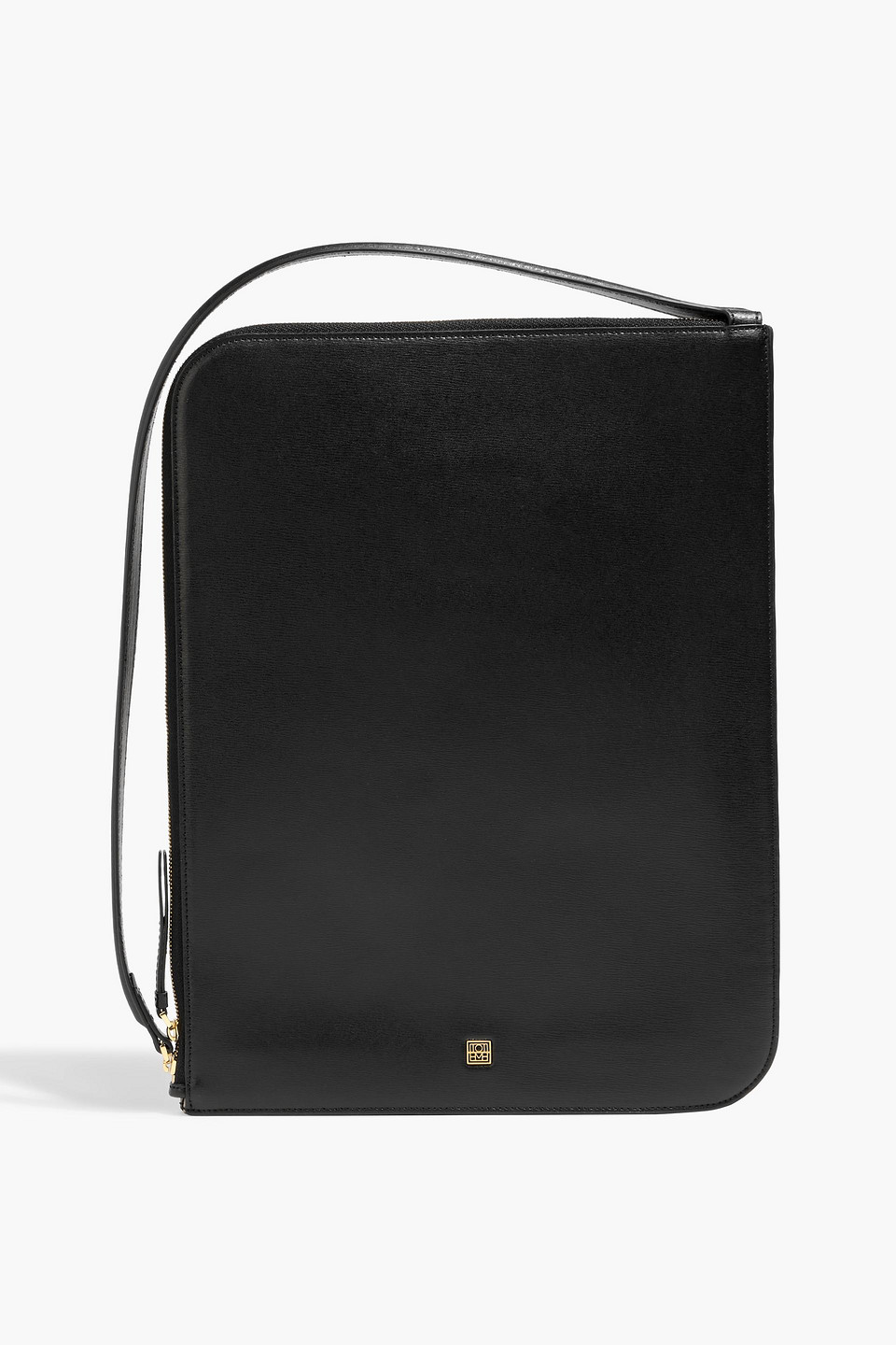 Totême Slim Leather Tote In Black