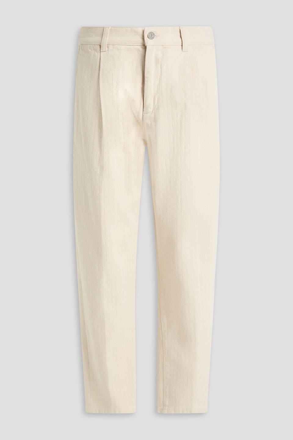 Missoni Herringbone Cotton Chinos In Neutral
