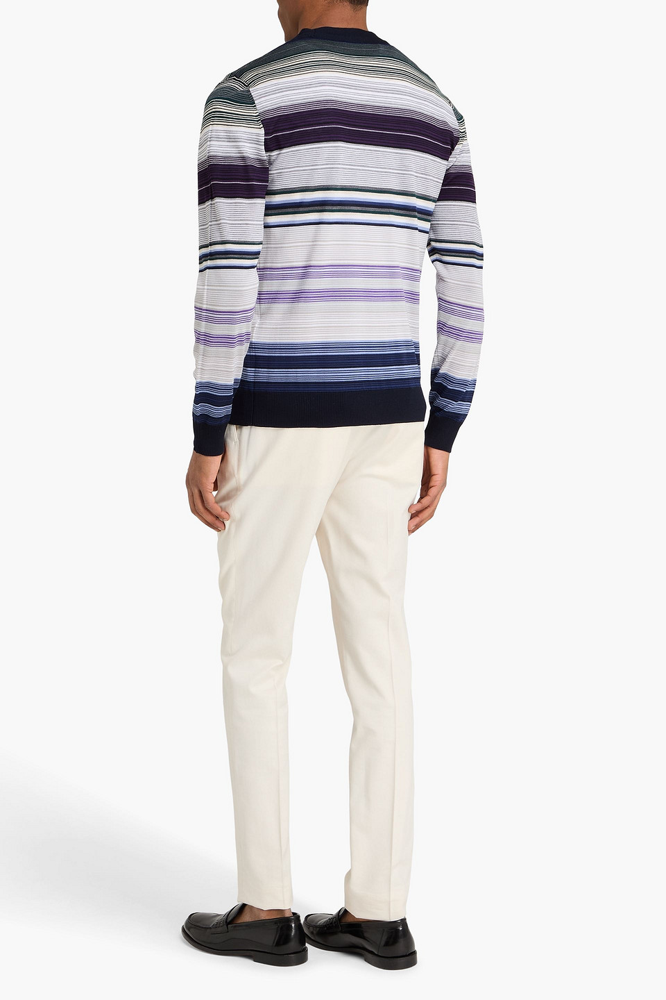  Missoni - Gestreifter Cardigan Aus Wolle - Grau - It 48 