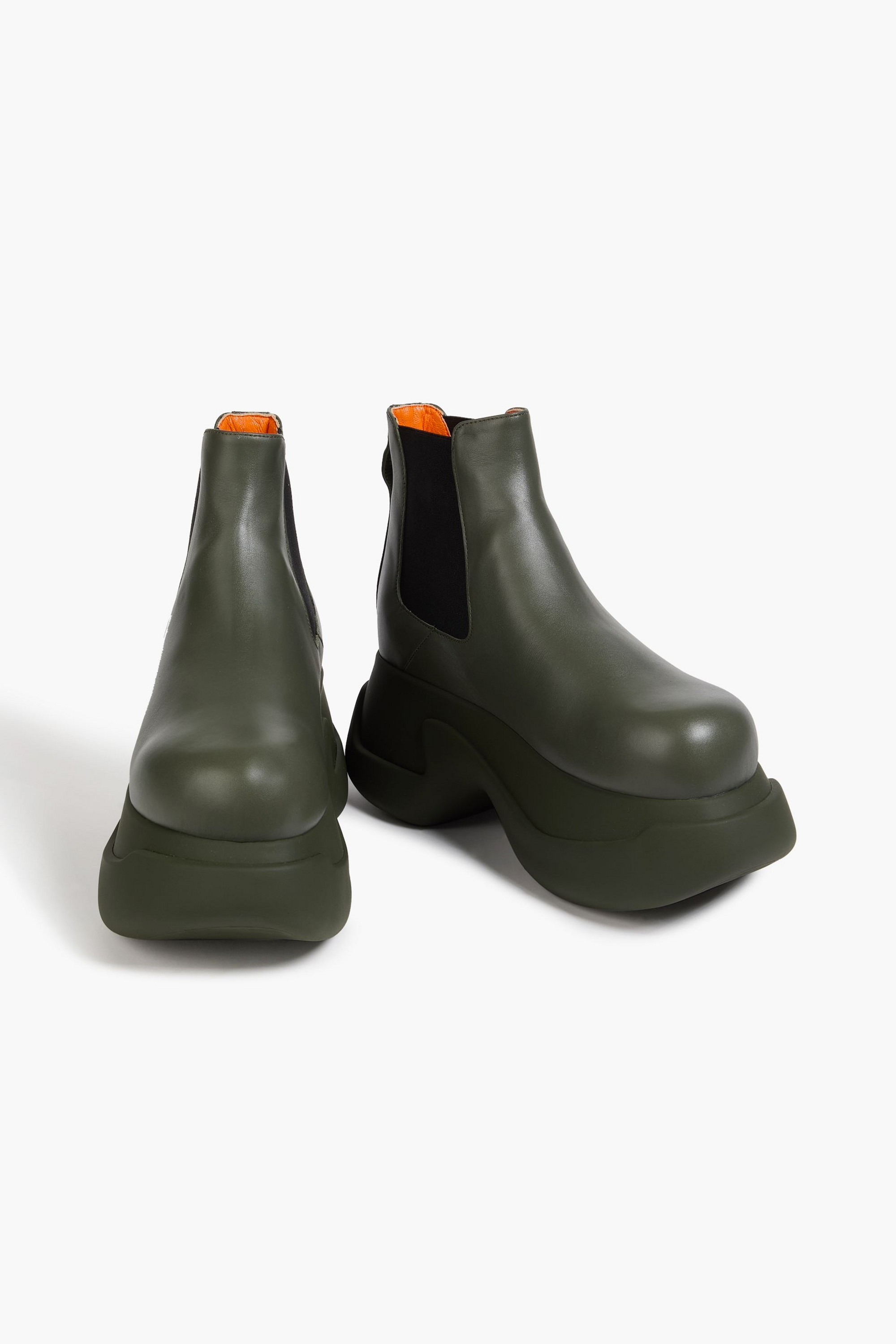 Marni - Leather platform Chelsea boots | Plush