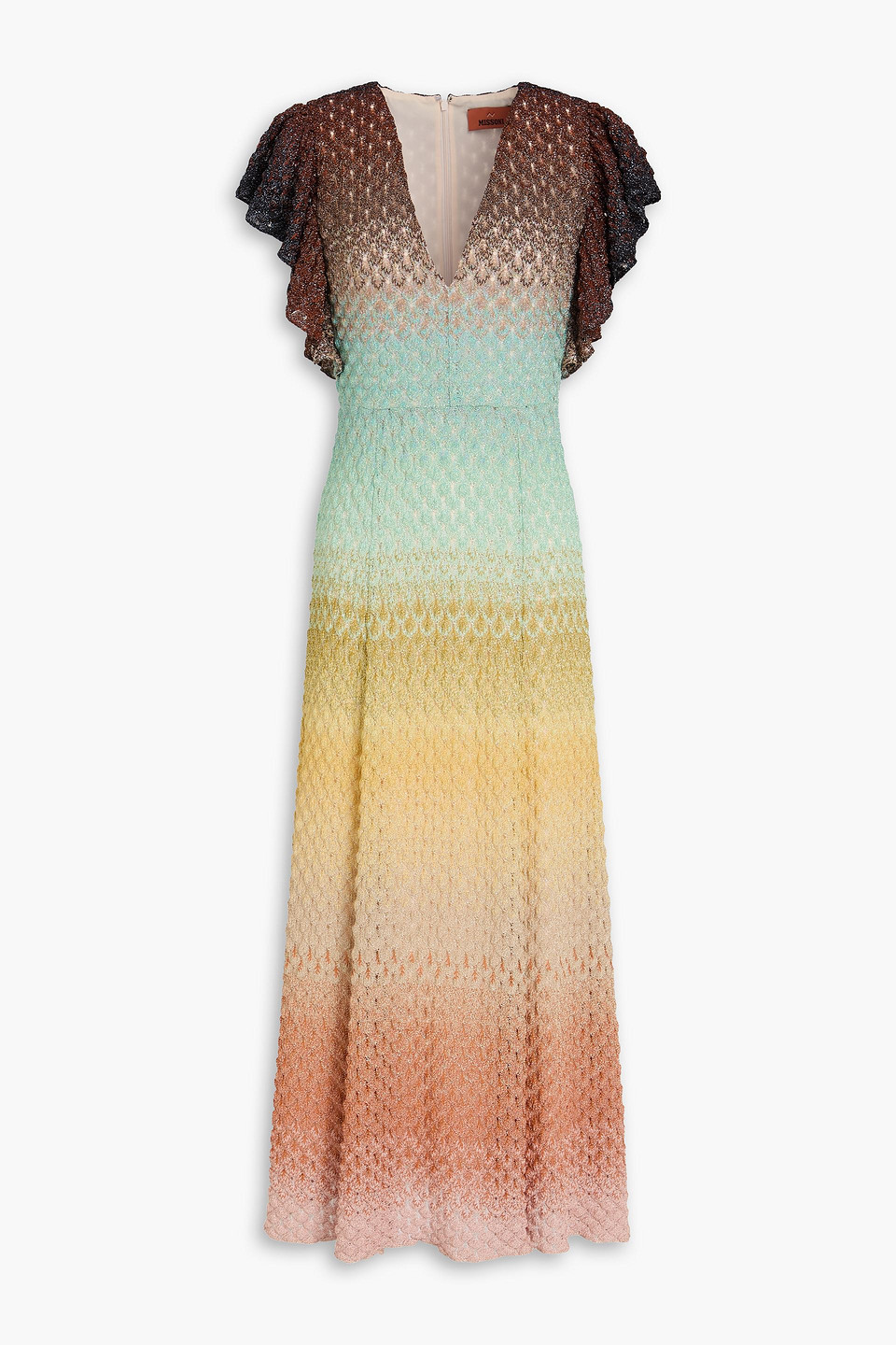 missoni - metallic crochet-knit midi dress - multicolor - it 42