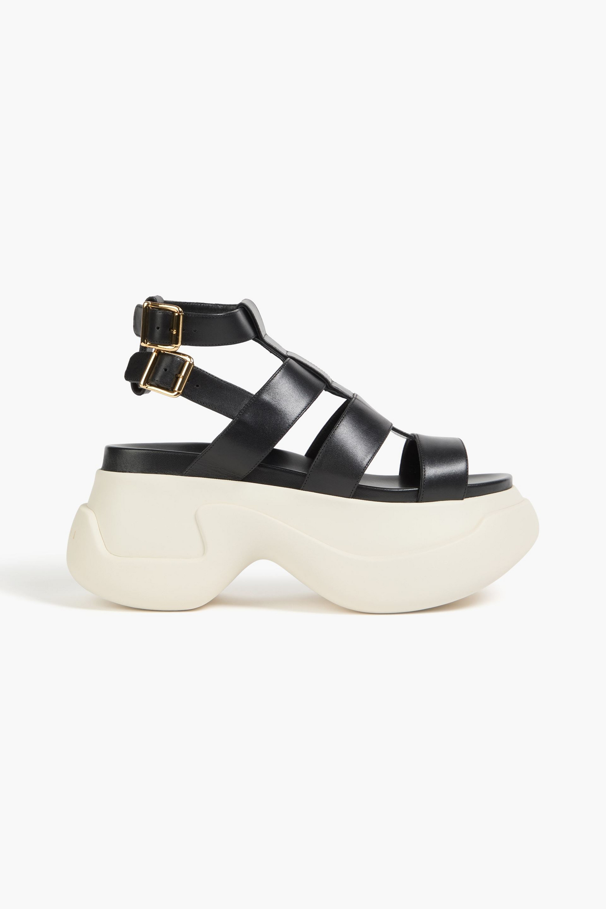 Marni Leather exaggerated-sole sandals