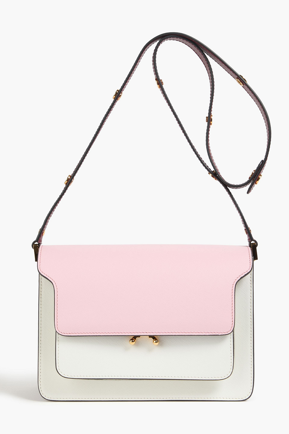 marni - trunk leather cross-body bag - pink - onesize