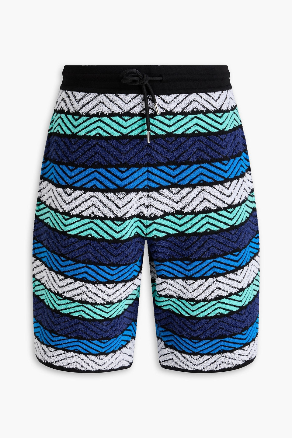missoni - bouclé-knit cotton-blend shorts - black - it 46