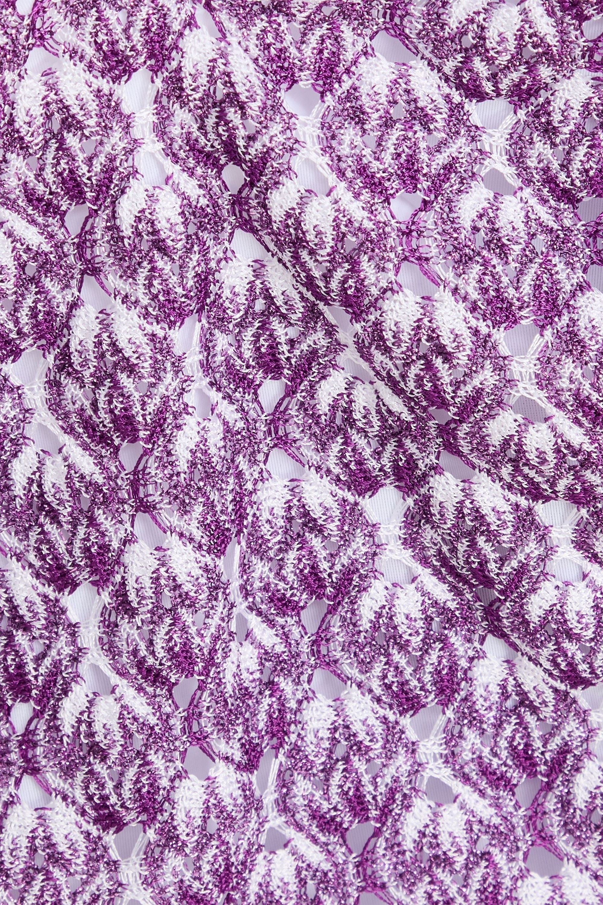 Missoni Metallic crochet-knit swimsuit thumbnail