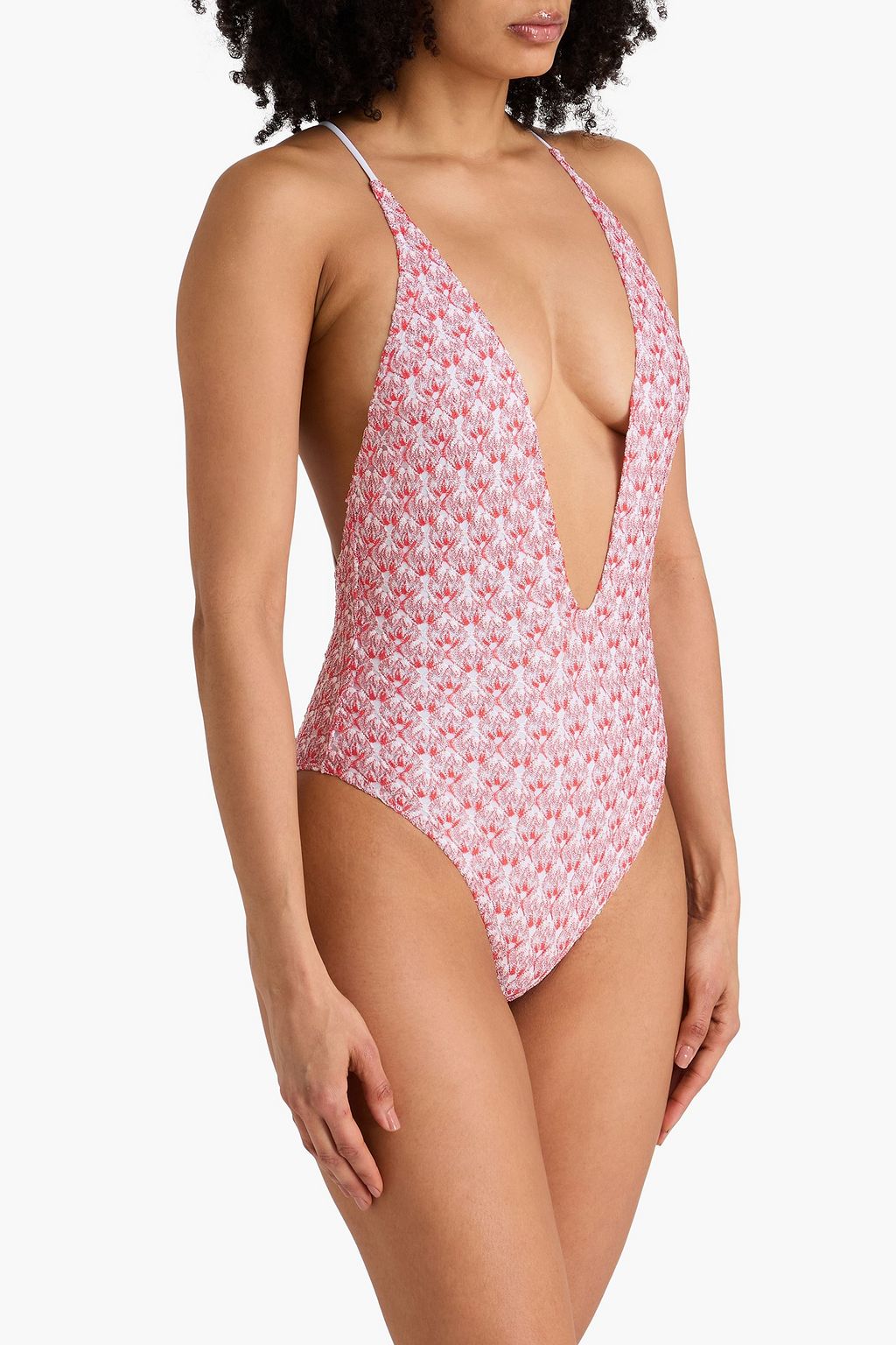 MISSONI Metallic crochet-knit swimsuit | THE OUTNET