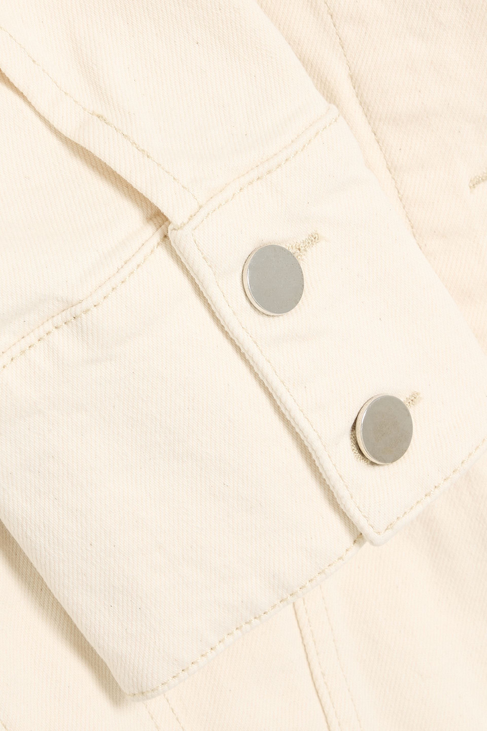 Another Tomorrow Oversized Denim Jacket Ecru In Neutral