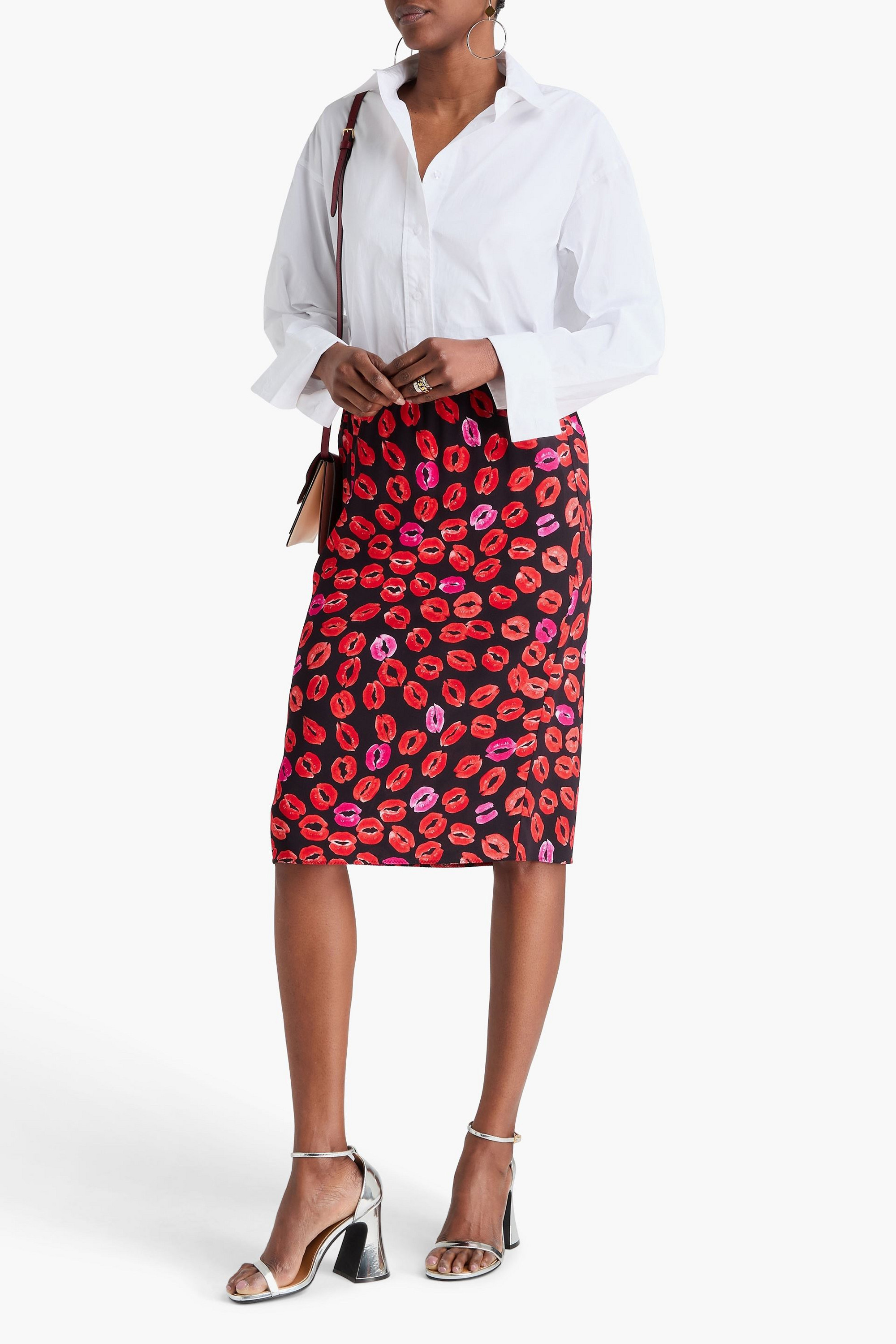 Marni Printed crepe skirt