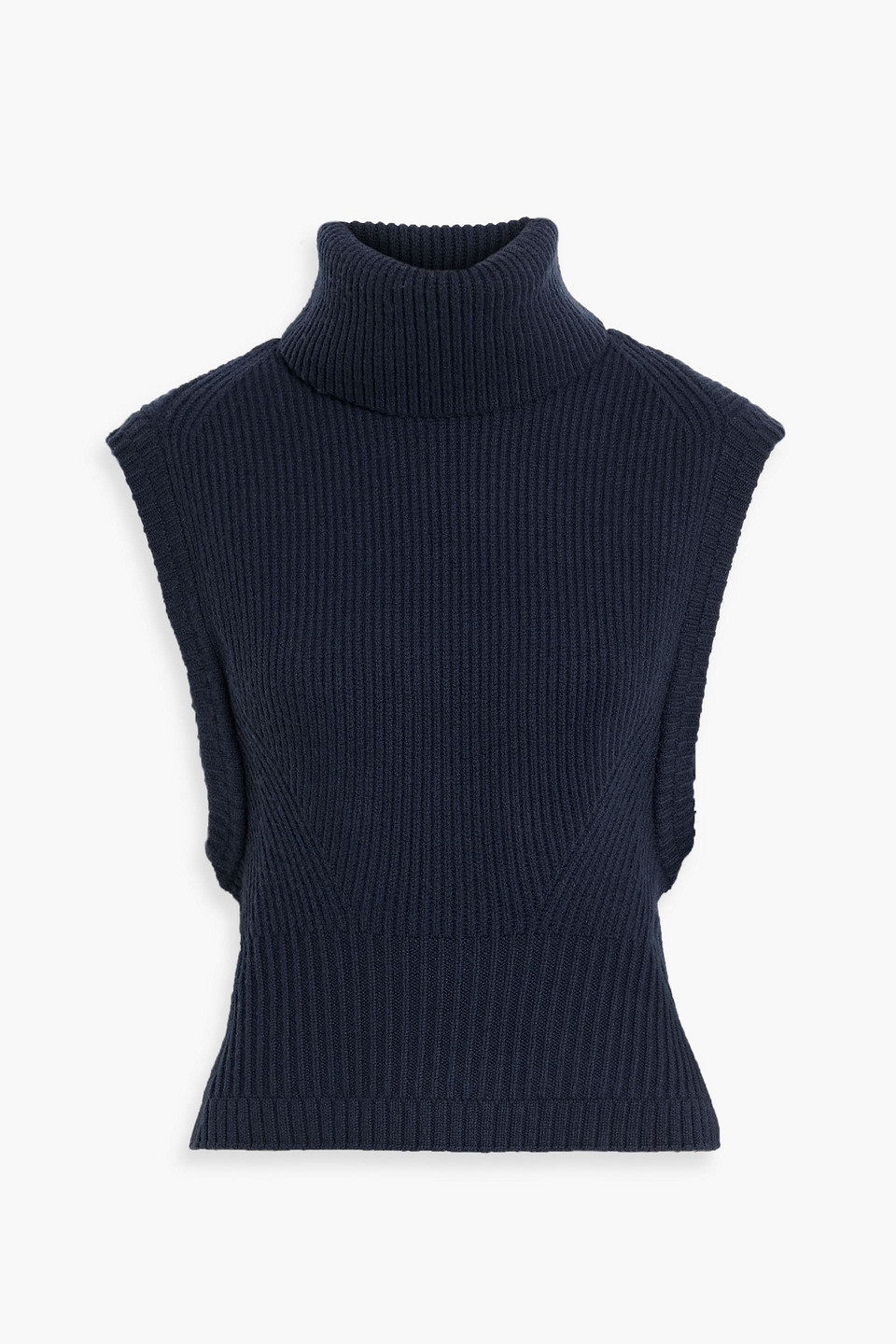 Simkhai Ribbed Wool-blend Turtleneck Sweater In Blue