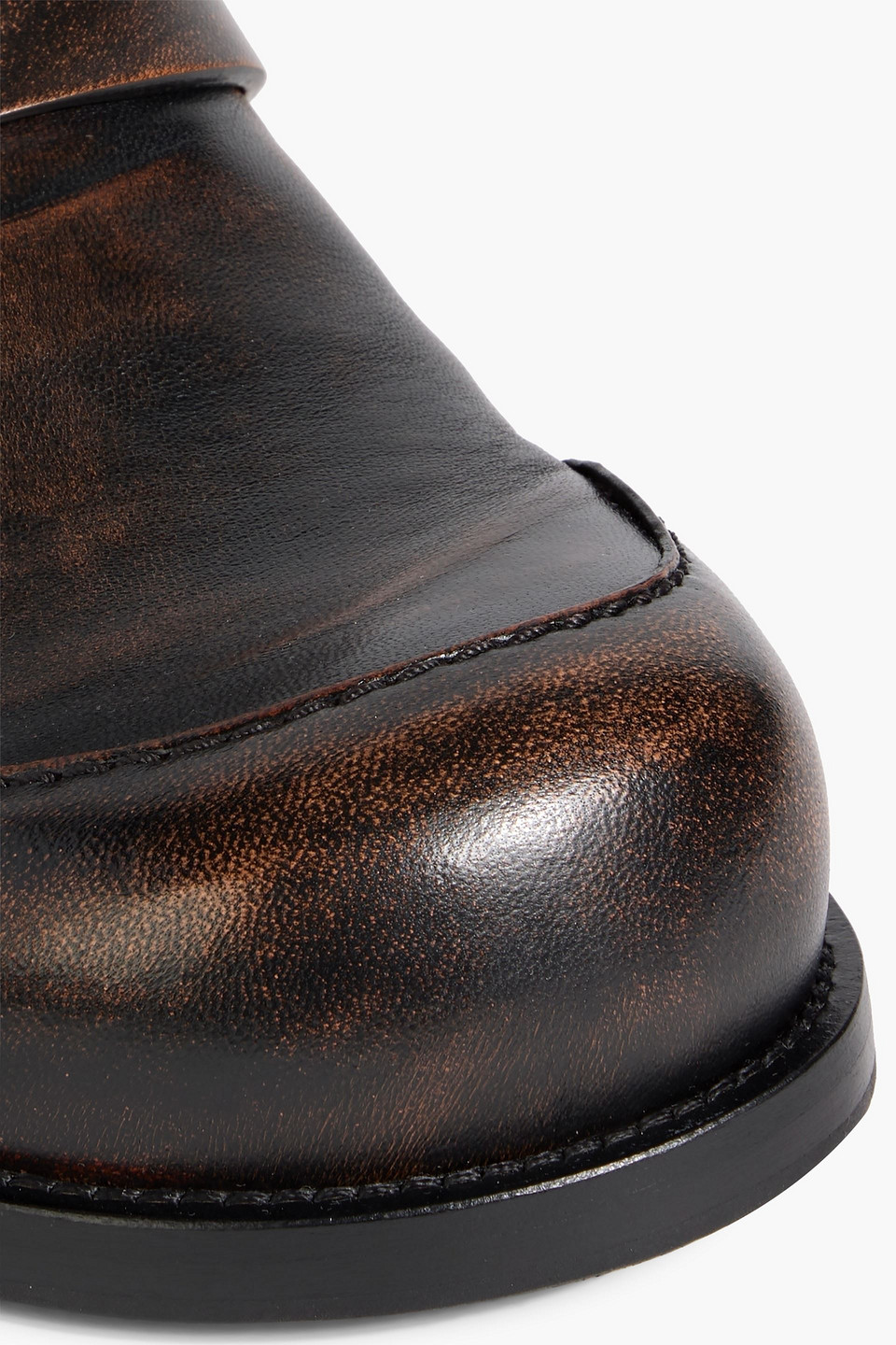 Acne Studios Leather Mules In Brown