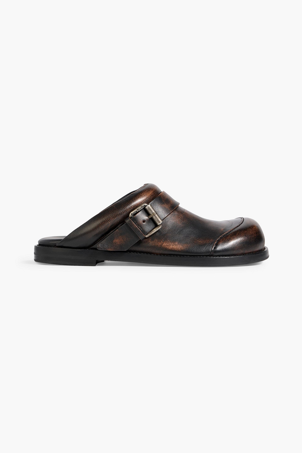 Acne Studios Leather Mules In Brown