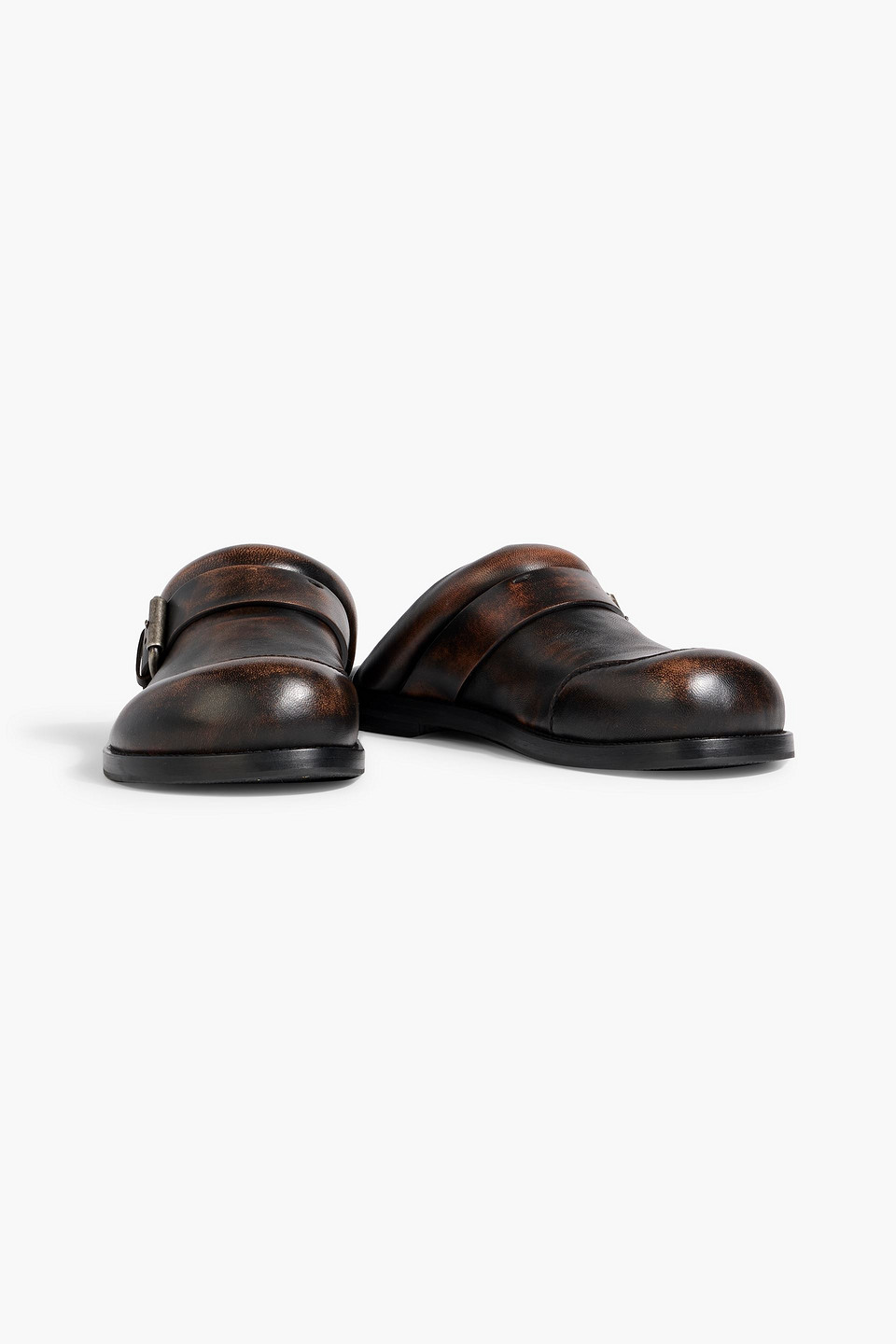 Acne Studios Leather Mules In Brown
